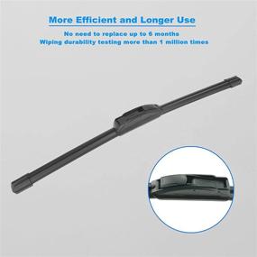 img 3 attached to 🚗 EANTAC E-C 22" + 18" Windshield Wipers - All-Weather Wiper Blades, Stable & Quiet - Original Equipment Replacement Blades, Durable & Long-Lasting (Pack of 2)