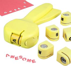 img 3 attached to 🕹️ 37pc Mini Paper Punchers with Handy Case & Holder - Letters & Numbers