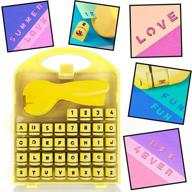 🕹️ 37pc mini paper punchers with handy case & holder - letters & numbers logo