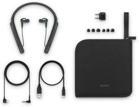 img 1 attached to Sony WI1000X/B: Black Wireless Behind-Neck In-Ear Headphones with Premium Noise Cancelling