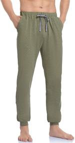 img 2 attached to COLORFULLEAF Cotton Closed Bottom Pants with Pockets: Stylish Men's Clothing