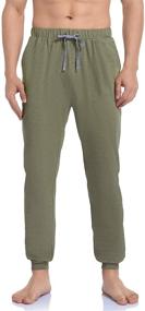 img 4 attached to COLORFULLEAF Cotton Closed Bottom Pants with Pockets: Stylish Men's Clothing