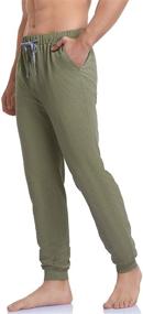 img 1 attached to COLORFULLEAF Cotton Closed Bottom Pants with Pockets: Stylish Men's Clothing