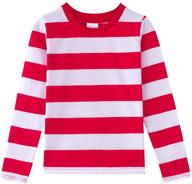 👕 spring&gege boys' long sleeve striped crew neck t-shirt: timeless style for boys! logo