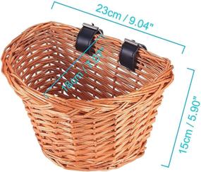 img 3 attached to Wicker Front Handlebar Bike Basket for Kids - ONEVER Bicycle Accessory