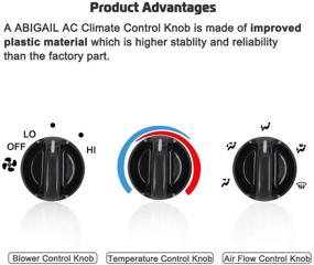 img 3 attached to AC Heater Blower Fan Control Knob Set of 3 - Replacement for 2000-2006 Toyota Tundra, Replaces# 55905-0C010, 559050C010