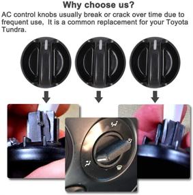 img 1 attached to AC Heater Blower Fan Control Knob Set of 3 - Replacement for 2000-2006 Toyota Tundra, Replaces# 55905-0C010, 559050C010