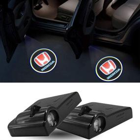 img 3 attached to 🚗 Longsnol Logo Door Light Projector: Universal Accord Civic CRV CRZ Wireless LED Car Door Paste Lights - Welcome Courtesy Laser Ghost Shadow Logo Projector - Must-Have Accessories