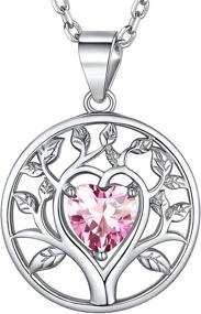 img 4 attached to 🌳 Sterling Silver Tree of Life Birthstone Pendant Necklace for Women, Teen Girls, and Family - FaithHeart Jewelry with Exquisite Gift Packaging