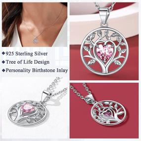 img 2 attached to 🌳 Sterling Silver Tree of Life Birthstone Pendant Necklace for Women, Teen Girls, and Family - FaithHeart Jewelry with Exquisite Gift Packaging