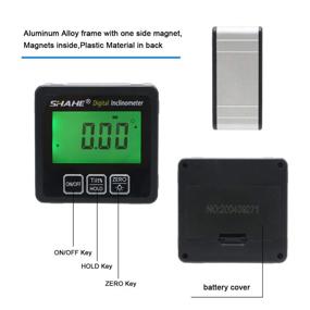 img 2 attached to SHAHE Electronic Protractor with Backlight: Accurate Inclinometer for Precise Angles