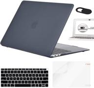 🖥️ black funut case bundle - 4 in 1 hard plastic protective laptop case for macbook pro 13 inch with screen protector, keyboard cover, and webcam cover - fits mac pro 13 a1278 with cd rom logo