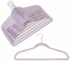 img 3 attached to 👖 Maximize Closet Space with ClosetHangerFactory's Slim-Line Lavender Shirt/Pant Hangers