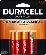 🔋 durable duracell quantum aa alkaline batteries - long-lasting powerhouse for your home and office - 6 pack logo