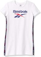 👗 рубашка для девочек reebok 3744 - активная одежда для девочек, синего цвета логотип