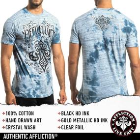 img 2 attached to 👕 Aegean Men's Clothing and Apparel: Affliction Stone Grail Sleeve T-Shirts & Tanks for Online Shopping