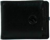 black leather wallet for men - modern men's accessories collection logo