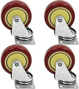 img 3 attached to 🔒 Seismic Audio Locking Caster Wheels for Enhanced Stability