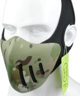 💀 h world shopping airsoft tactical metal mesh half face mask: ultimate breathable & protective gear logo