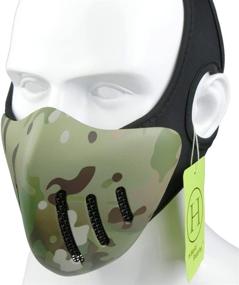 img 4 attached to 💀 H World Shopping Airsoft Tactical Metal Mesh Half Face Mask: Ultimate Breathable & Protective Gear