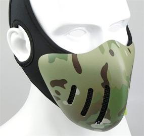 img 2 attached to 💀 H World Shopping Airsoft Tactical Metal Mesh Half Face Mask: Ultimate Breathable & Protective Gear