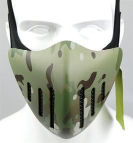 img 3 attached to 💀 H World Shopping Airsoft Tactical Metal Mesh Half Face Mask: Ultimate Breathable & Protective Gear