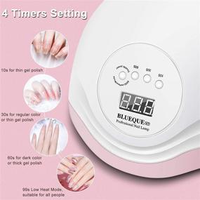 img 1 attached to 💅 УФ-Лампа CGBE UV LED 168Вт: Быстрая сушка геля для ногтей для маникюра с салонным качеством в домашних условиях - Мощная лампа для отверждения с 4 установками таймера и автоматическим датчиком для лака на ногтях рук и ног.