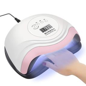 img 4 attached to 💅 УФ-Лампа CGBE UV LED 168Вт: Быстрая сушка геля для ногтей для маникюра с салонным качеством в домашних условиях - Мощная лампа для отверждения с 4 установками таймера и автоматическим датчиком для лака на ногтях рук и ног.