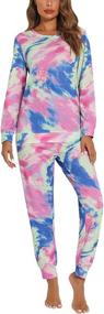 img 4 attached to EISHOPEER Pajamas Printed Sleepwear Pockets Women's Clothing