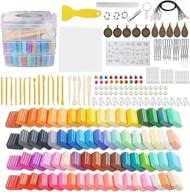 🎨 polymer clay 70 colors oven bake kit with sculpting tools - ideal diy baking & modeling craft clay set for jewelry making - 255 pcs non-stick & non-toxic - perfect gift for beginner adults & kids logo