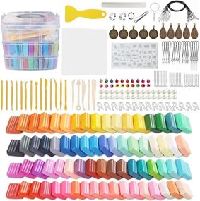 img 4 attached to 🎨 Polymer Clay 70 Colors Oven Bake Kit with Sculpting Tools - Ideal DIY Baking & Modeling Craft Clay Set for Jewelry Making - 255 pcs Non-Stick & Non-Toxic - Perfect Gift for Beginner Adults & Kids