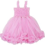 👗 girls' rufflebutts ruffled princess pettiskirt costume flower girl birthday dress logo