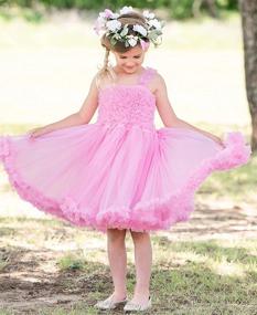 img 2 attached to 👗 Girls' RuffleButts Ruffled Princess Pettiskirt Costume Flower Girl Birthday Dress