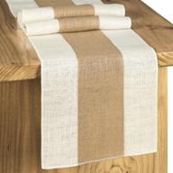 🎄 stylish letjolt burlap table runner: rustic farmhouse table decor for christmas & more – jute woven fabric with light colour edge (12x72 inches) логотип