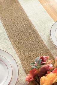 img 1 attached to 🎄 Stylish Letjolt Burlap Table Runner: Rustic Farmhouse Table Decor for Christmas & More – Jute Woven Fabric with Light Colour Edge (12x72 Inches)