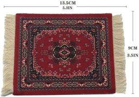 img 3 attached to Exquisite Oriental Design Coasters: Perfect Food Service Equipment & Supplies - Carpet Coasters