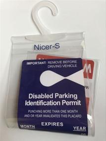 img 3 attached to 🚗 Disabled Parking Permit Holder (Set of 3) - Handicapped Parking Placard Holder with Larger Rearview Mirror Hook for Enhanced Protection