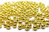 💫 200 pcs gold plated filigree hollow ball spacer metal beads 4mm for jewelry making logo