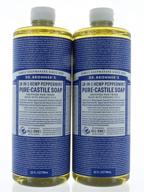 🌿 dr. bronner's organic peppermint pure-castile soap set - 18-in-1 hemp formula, 25 fl/739ml each - all-natural, multi-purpose cleanser! logo