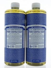 img 1 attached to 🌿 Dr. Bronner's Organic Peppermint Pure-Castile Soap Set - 18-in-1 Hemp Formula, 25 FL/739mL Each - All-Natural, Multi-Purpose Cleanser!