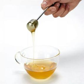 img 2 attached to 🍯 Honey and Syrup Dipper Server Spoon 304 Stainless Steel Stick for Honey Pot Jar Containers - 6.3 Inch