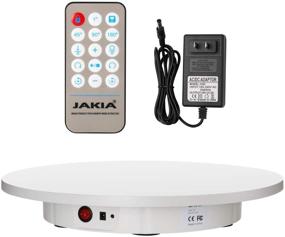 img 4 attached to 📸 All-in-One JAKIA Photography Turntable: Heavy-Loading, 360° Rotation, Remote Control, 16.5 Inch Diameter, 330 lbs Capacity, Not Wireless - Ideal for Live Videos, Christmas Parties, and Product Showcases