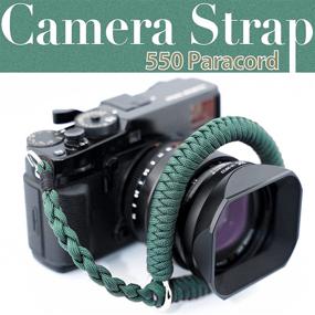 img 3 attached to Ремешок для запястья камеры (бирюзово-зеленый) - Ремешок для камеры из паракорда