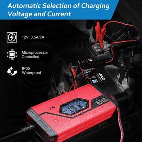 img 2 attached to ⚡️ GOOSUO Automotive Trickle Charger for Car Battery - 12V Battery Charger & Maintainer for Cars, Motorcycles, Lawn Mowers, Boats, Tractors, ATVs, RVs, SLA Wet AGM Lead Acid Lithium Batteries & More