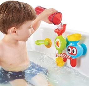 img 3 attached to Игрушка для купания младенцев Yookidoo - Spin 'N' Sprinkle Water Lab - Игрушка для развития чувств малыша во время купания с вращающимся механизмом и глазками - Крепится к любой стене ванной любого размера (1-3 года)