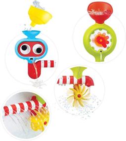 img 2 attached to Yookidoo Baby Bath Toy - Spin 'N' Sprinkle Water Lab - Toddler and Baby Bath Time Sensory Development Toy with Spinning Gear and Googly Eyes - Attaches to Any Size Tub Wall (1-3 Years)