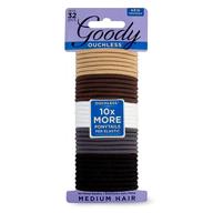 💁 goody ouchless women's braided elastics, java bean neutral, 4mm - 32 count | ideal for medium hair logo