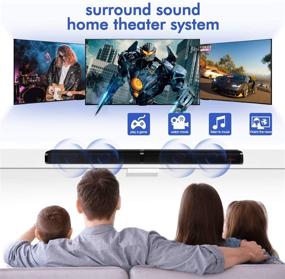 img 2 attached to 🔊 Premium 37-Inch Sound Bar for TV | Enhanced Home Audio with Bluetooth, AUX Connectivity, and 4 Speaker Drivers