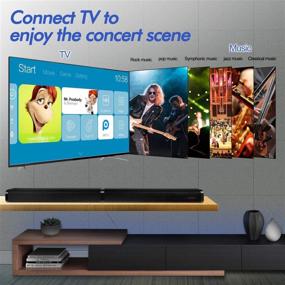 img 1 attached to 🔊 Premium 37-Inch Sound Bar for TV | Enhanced Home Audio with Bluetooth, AUX Connectivity, and 4 Speaker Drivers