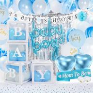 набор baby shower украшений для мальчика - полные детские коробки с буквами - украшения для вечеринки baby shower мальчика - голубые украшения для baby shower мальчика логотип